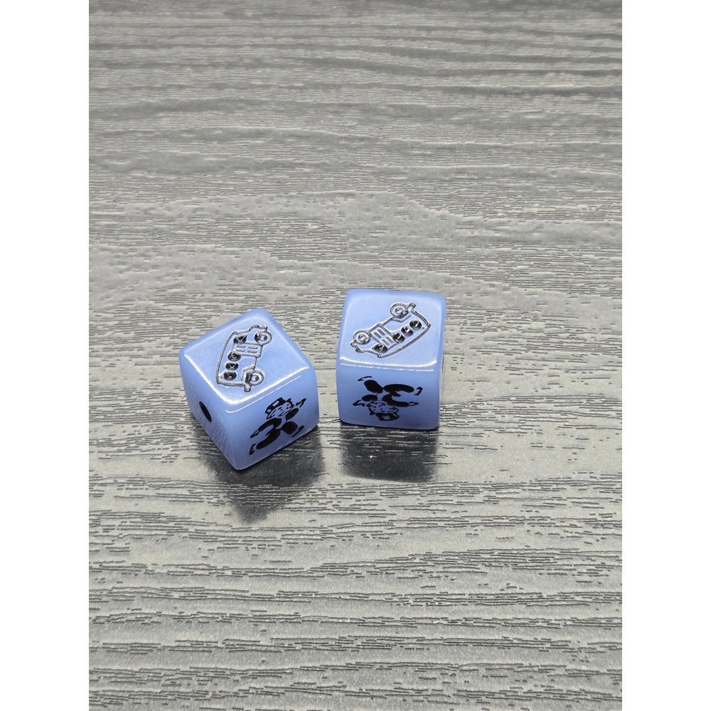 Monopoly Replacement Dice‎ Pair Light Blue Specialty Dice